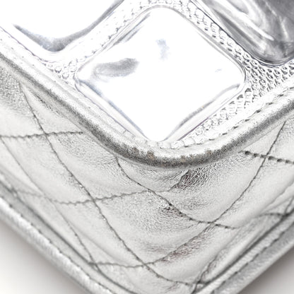 Chanel Vinyl Large Ice Cube Flap Silver 17 of 19