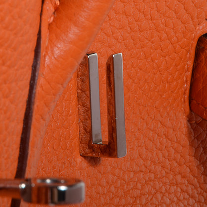 Hermes Taurillon Clemence Birkin 35 Orange 19 of 26