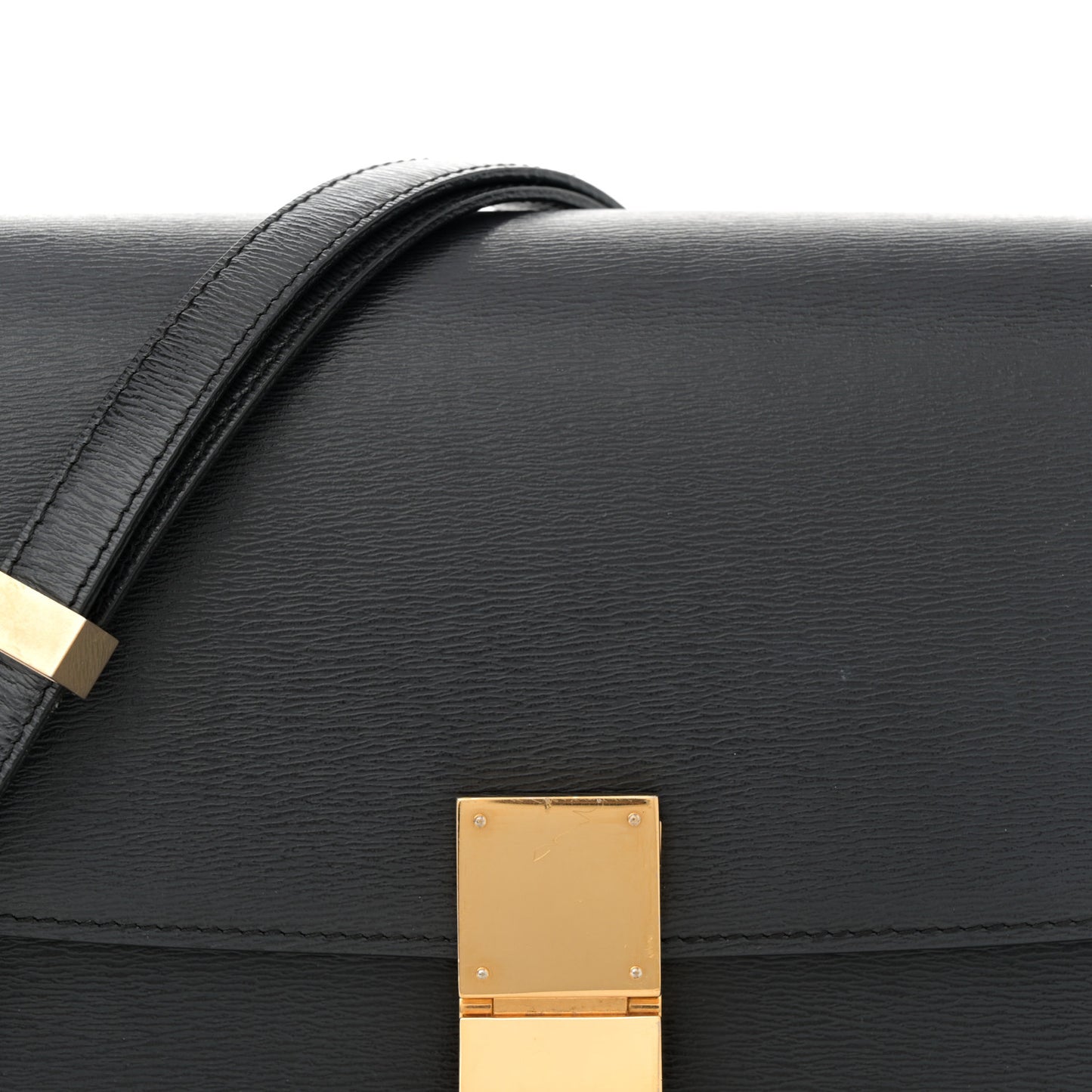 Liege Calfskin Medium Classic Box Flap Bag Black