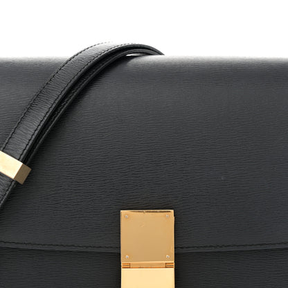 Celine Liege Calfskin Medium Classic Box Flap Bag Black 8 of 12