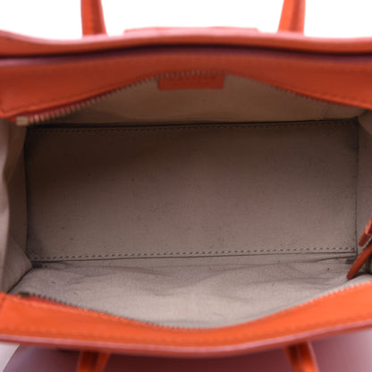 Celine Smooth Calfskin Nano Luggage Orange 8 of 20