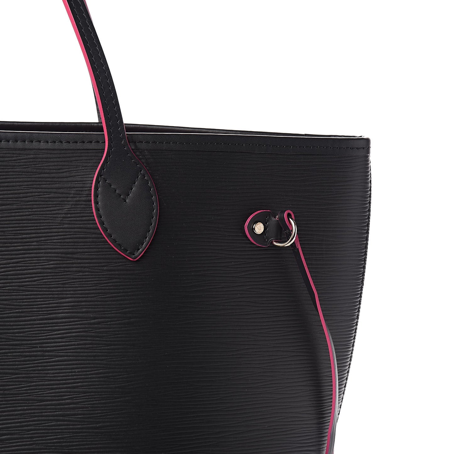 Epi Neverfull MM Black Hot Pink