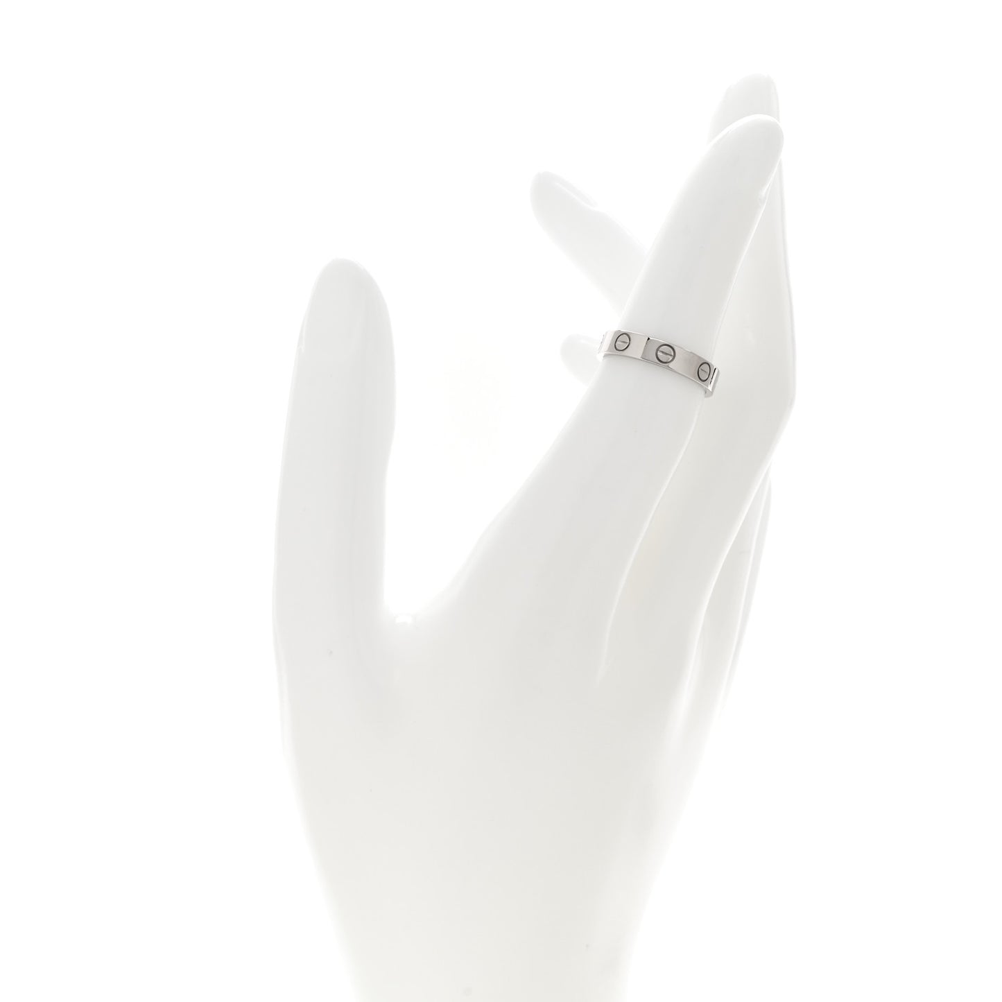 18K White Gold 3.5mm LOVE Wedding Band Ring 49 5