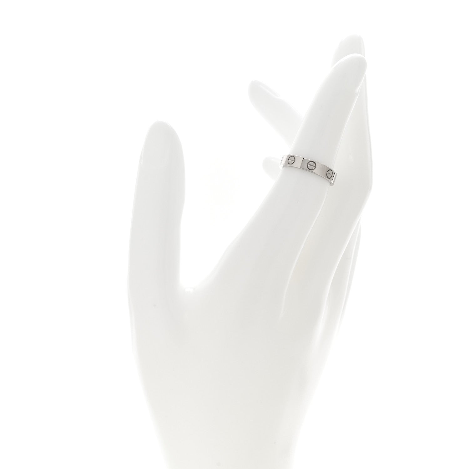 Cartier 18K White Gold 3.5mm LOVE Wedding Band Ring 49 5 2 of 4
