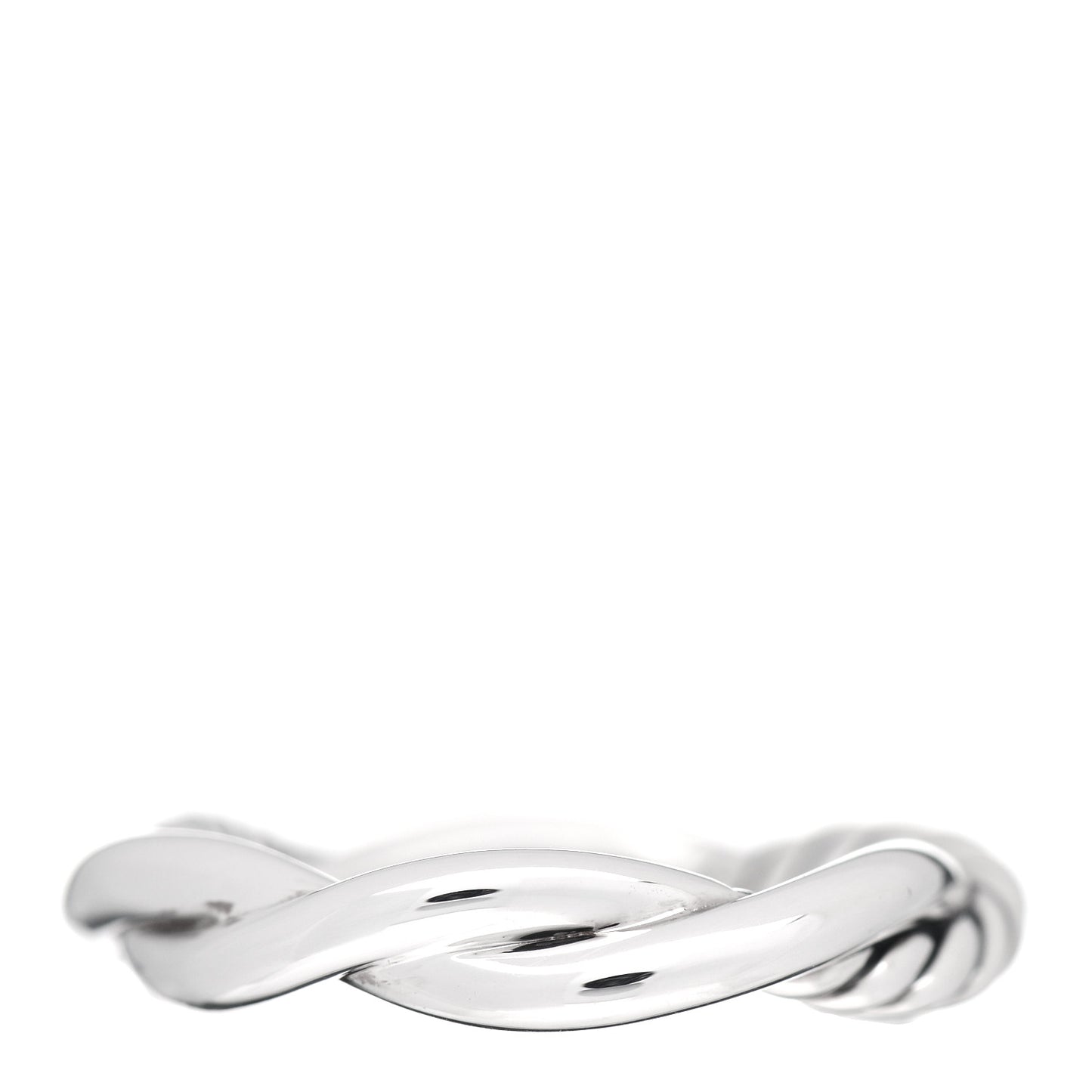 Sterling Silver Diamond Petite Infinity Twist Ring 53 6.5