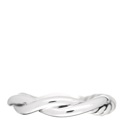 David Yurman Sterling Silver Diamond Petite Infinity Twist Ring 53 6.5 3 of 4