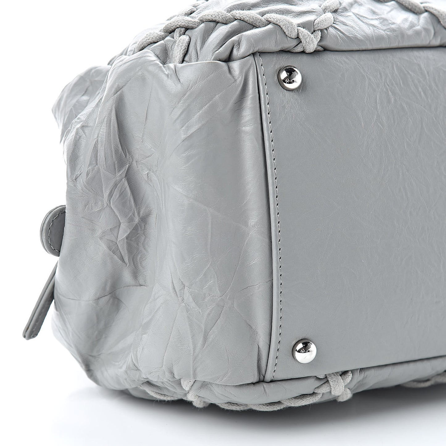 Calfskin Ultra Stitch Bowler Grey