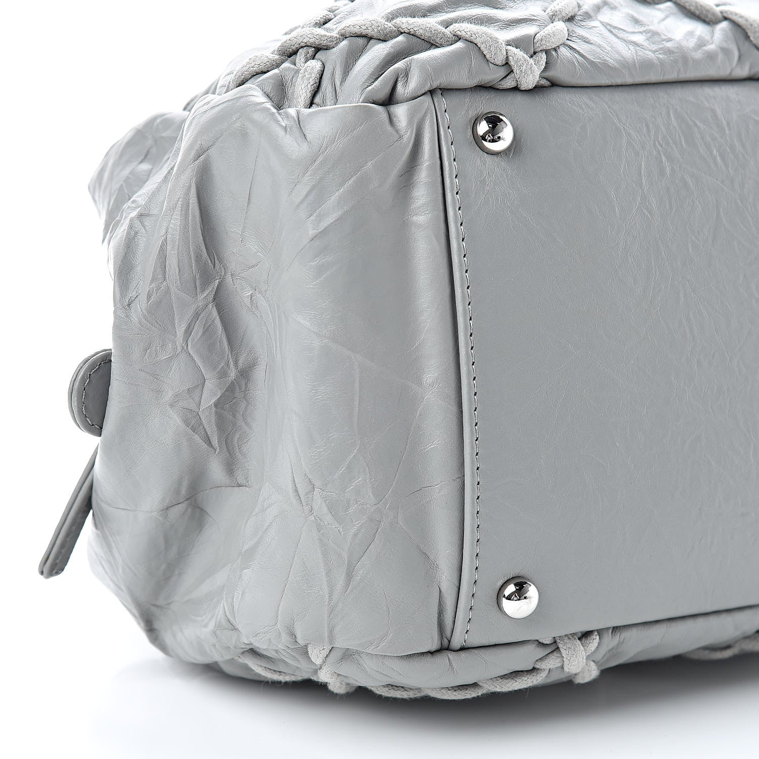 Chanel Calfskin Ultra Stitch Bowler Grey 9 of 10