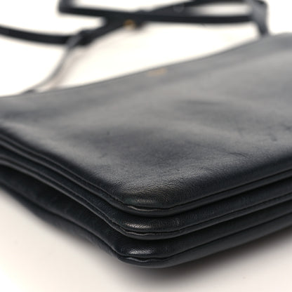 Celine Lambskin Large Trio Crossbody Bag Black 8 of 10