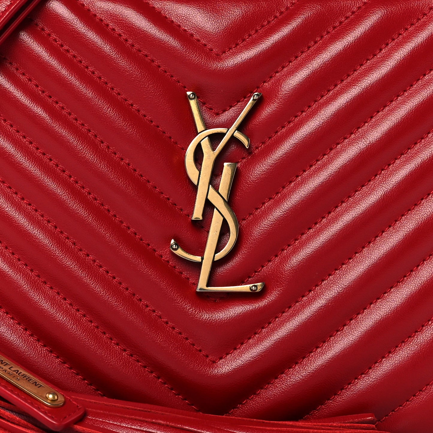 Calfskin Matelasse Monogram Lou Camera Bag Red