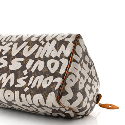 Louis Vuitton Monogram Graffiti Speedy 30 Silver 10 of 13