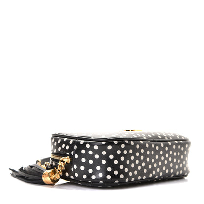 Saint Laurent Calfskin Printed Polka Dot Mini Lou Camera Bag Black Crema Soft 4 of 8