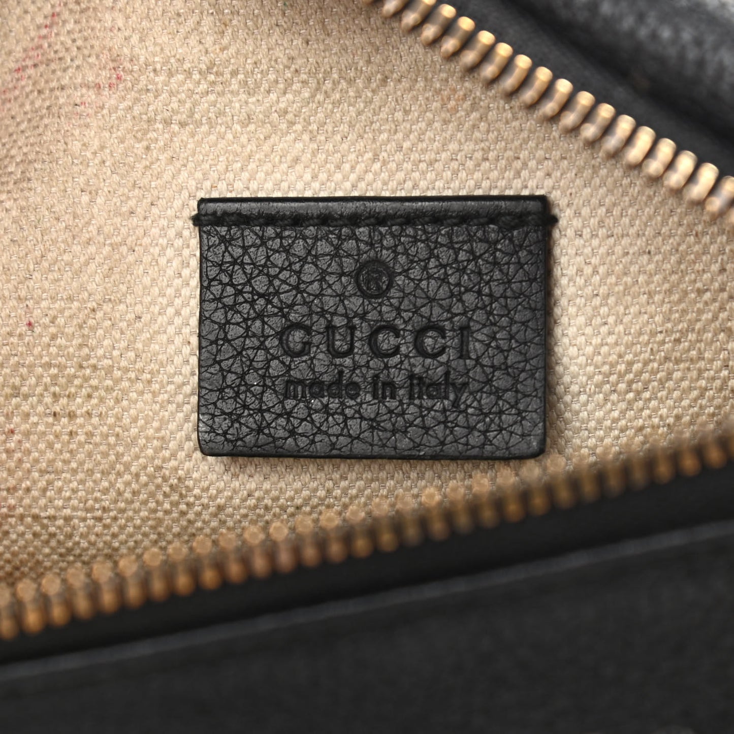 Grained Calfskin Small Logo Belt Bag Black