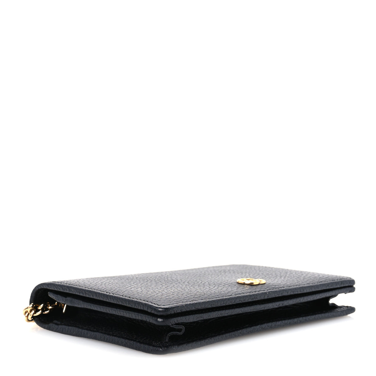 Gucci Calfskin Mini GG Marmont Chain Wallet Black 4 of 10
