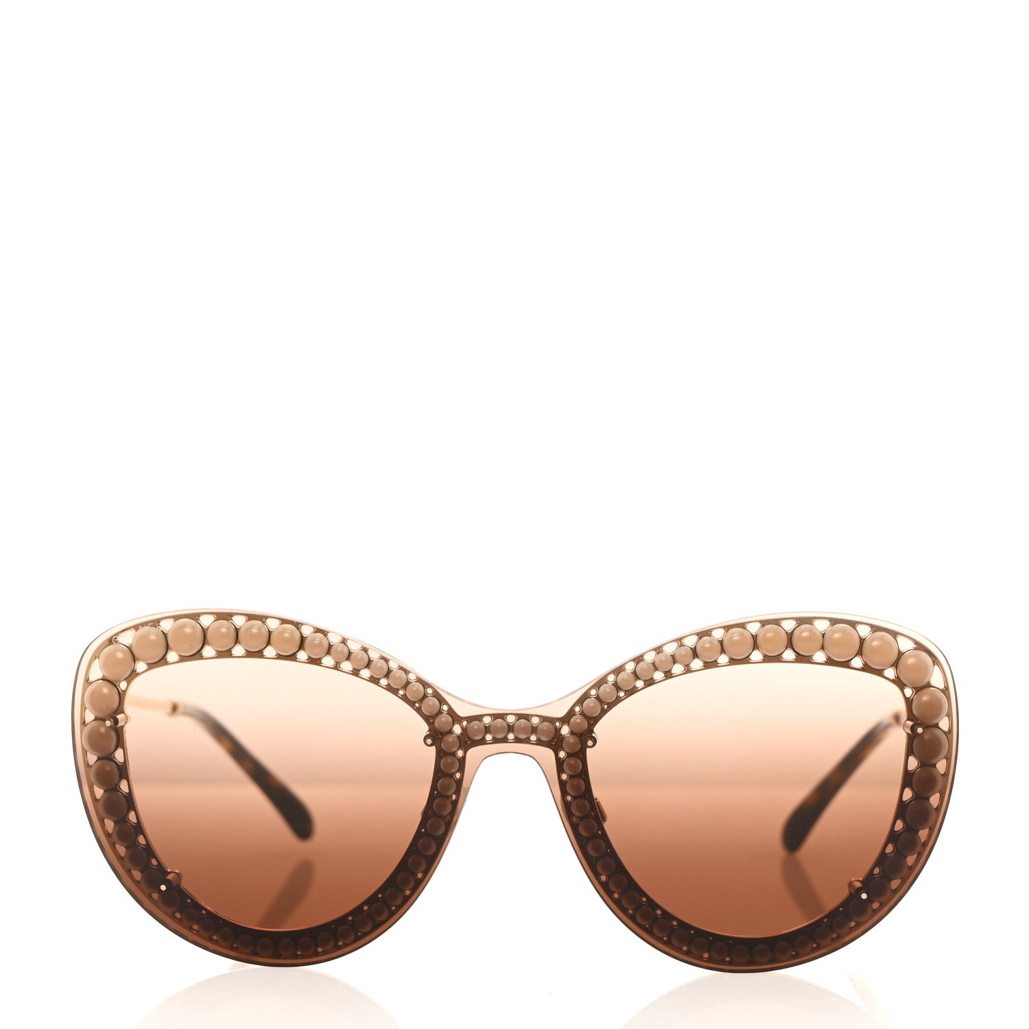 Chanel Acetate Metal Pearl Butterfly Sunglasses 4236-H Brown 2 of 7