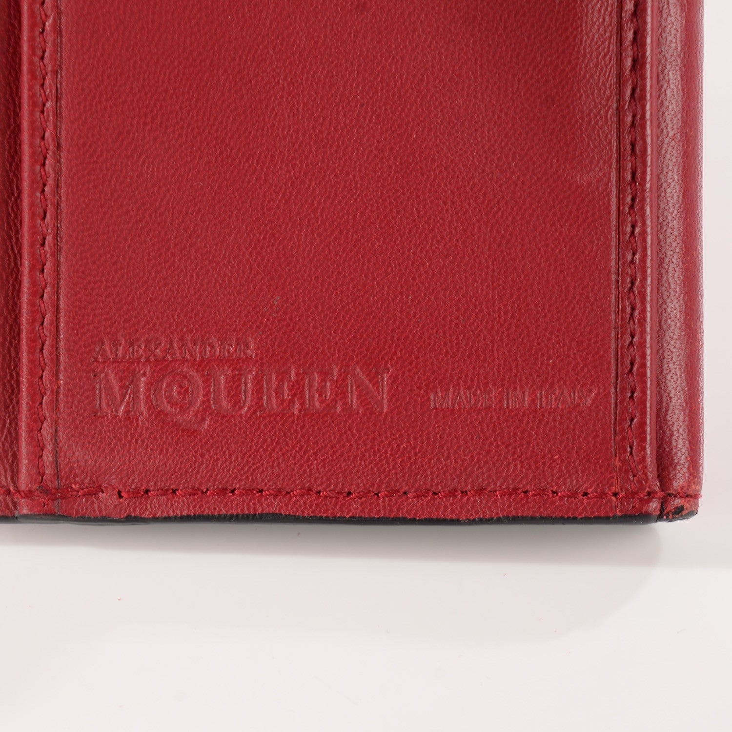 Alexander McQueen Calfskin Skull Continental Wallet Red 7 of 8
