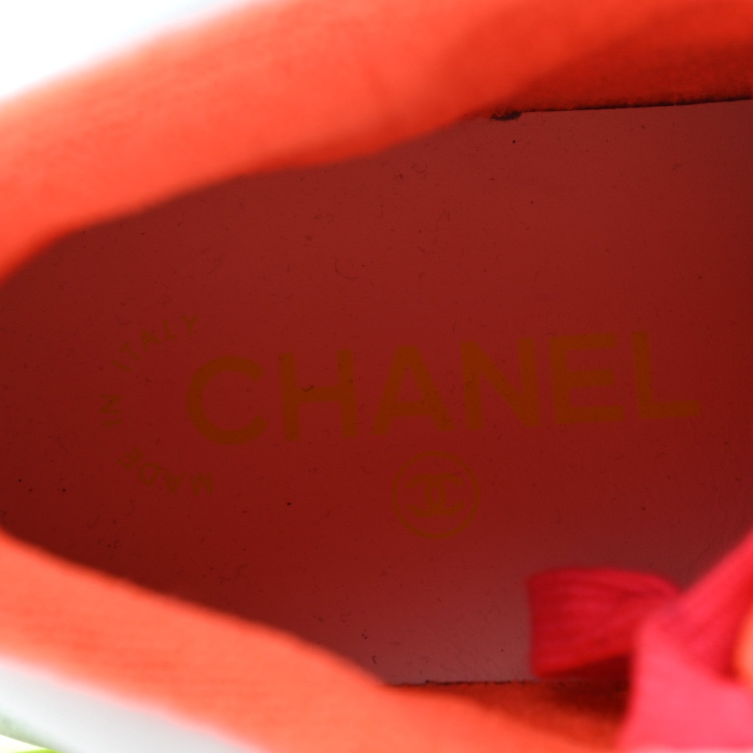 Chanel Calfskin Womens Logo High Top Sneakers 37 White Multicolor 6 of 13