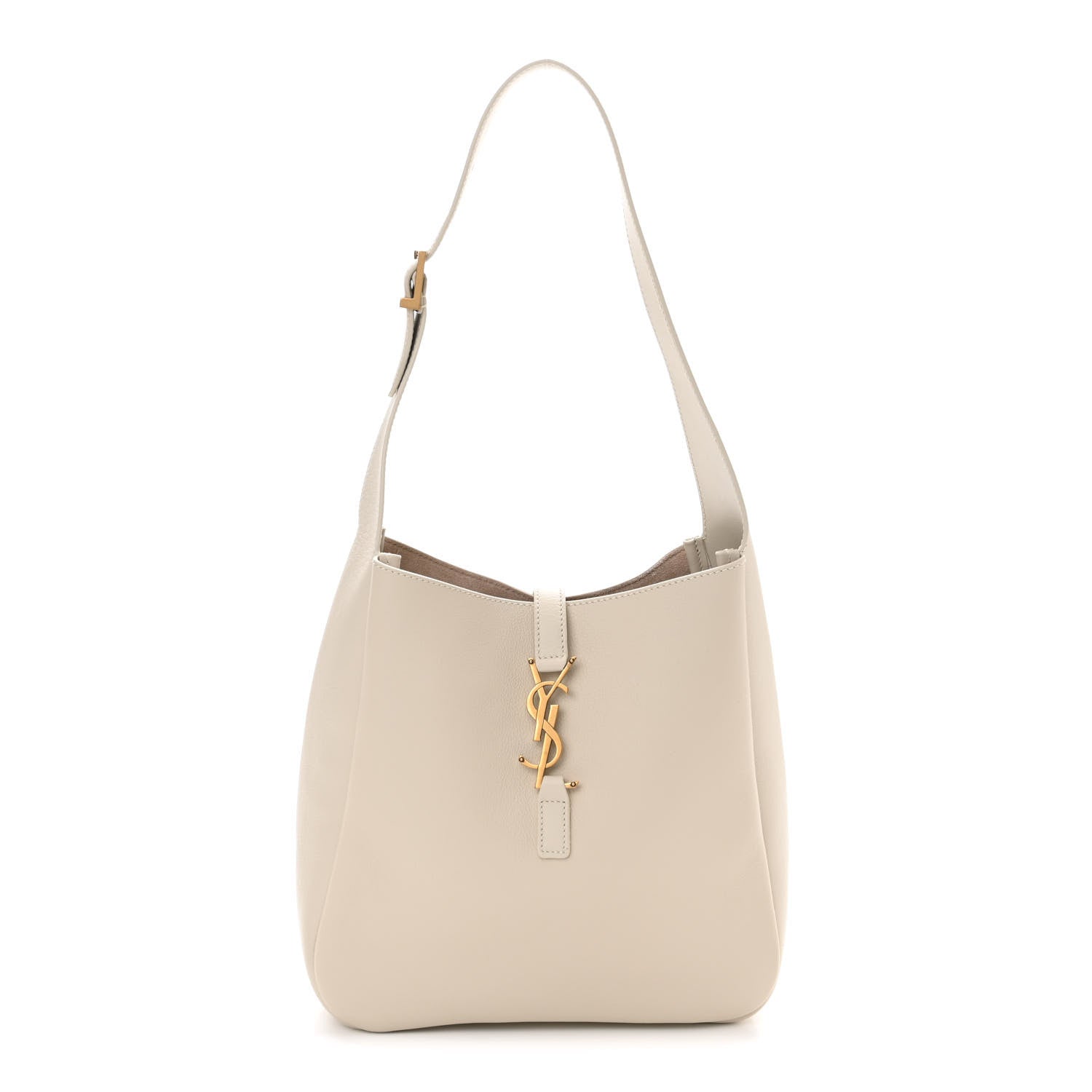Saint Laurent Smooth Calfskin Small Le 5 A 7 Soft Hobo Blanc Vintage 1 of 10
