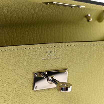 Hermes Chevre Mysore Kelly Wallet To Go Jaune Bourgeon 6 of 10