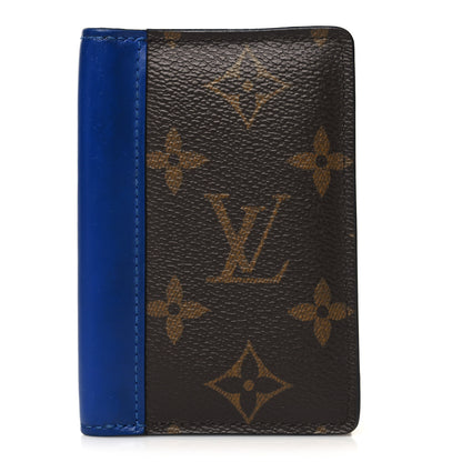 Louis Vuitton Monogram Macassar Pocket Organizer NM Blue 1 of 10