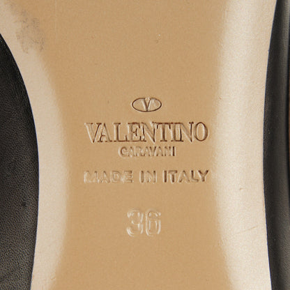 Valentino Garavani Nappa Rockstud Ballerina Flats 36 Black Poudre 2 of 18