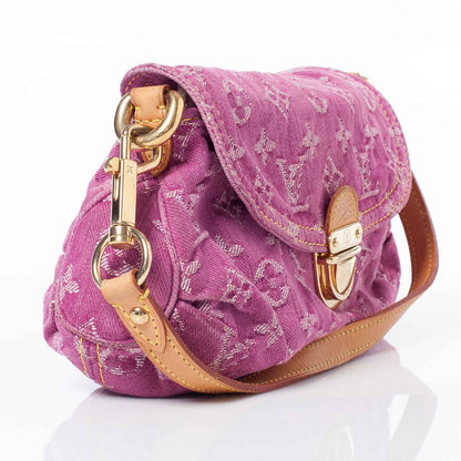 Louis Vuitton Monogram Denim Mini Pleaty Fuchsia 3 of 9