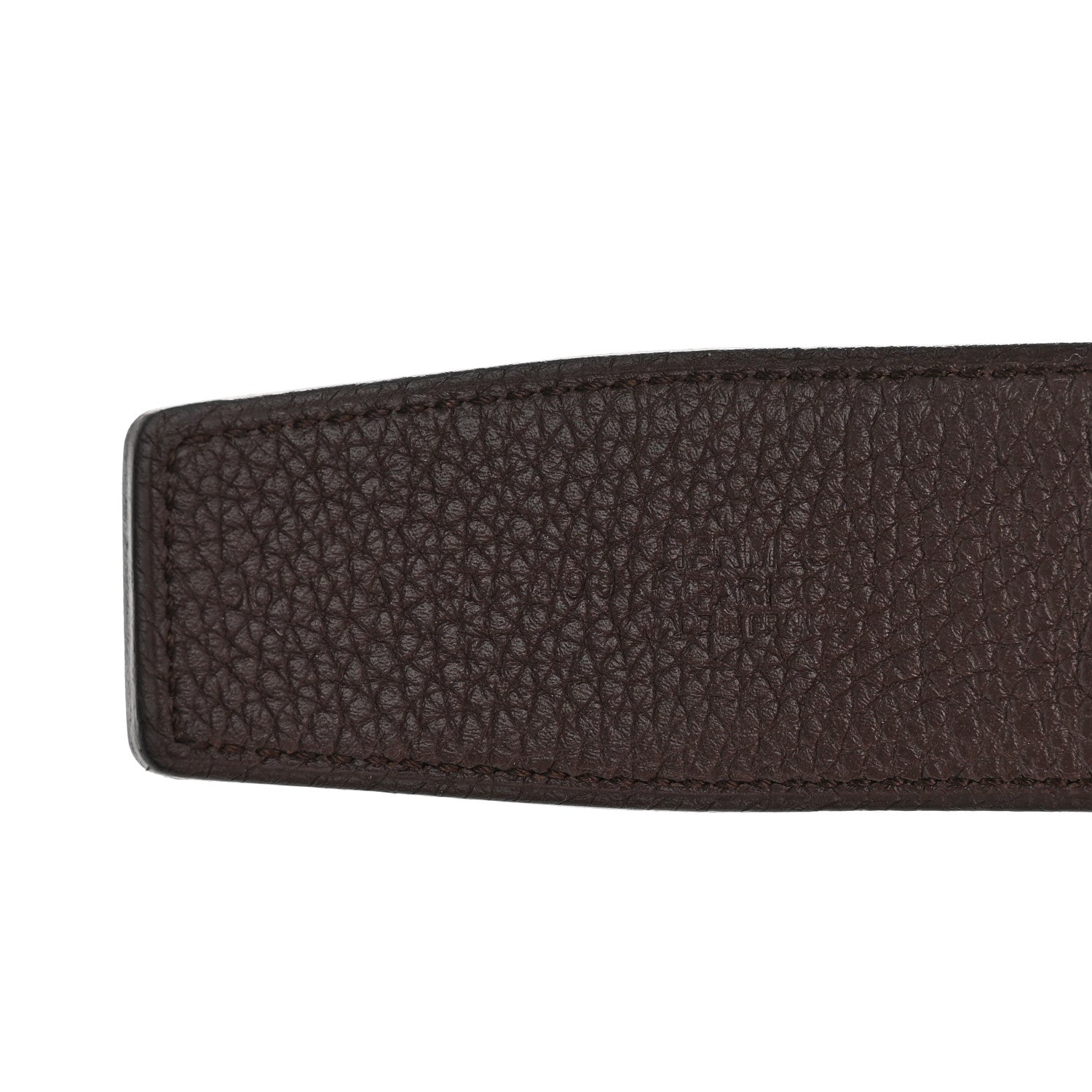 Hermes Chamonix Togo 32mm Tonight Belt 90 Black Chocolate 5 of 6