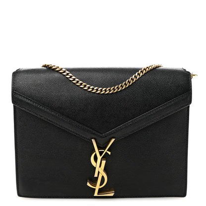 Saint Laurent Grain De Poudre Monogram Cassandra Clasp Bag Black 1 of 10