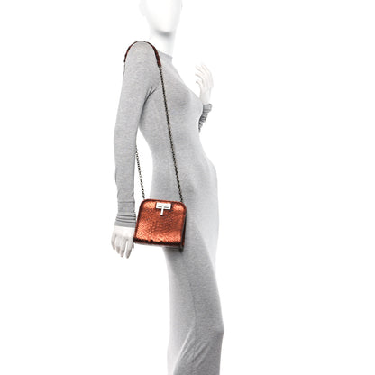 Tom Ford Snakeskin Small Cosmo T Lock Chain Bag Rust 2 of 10