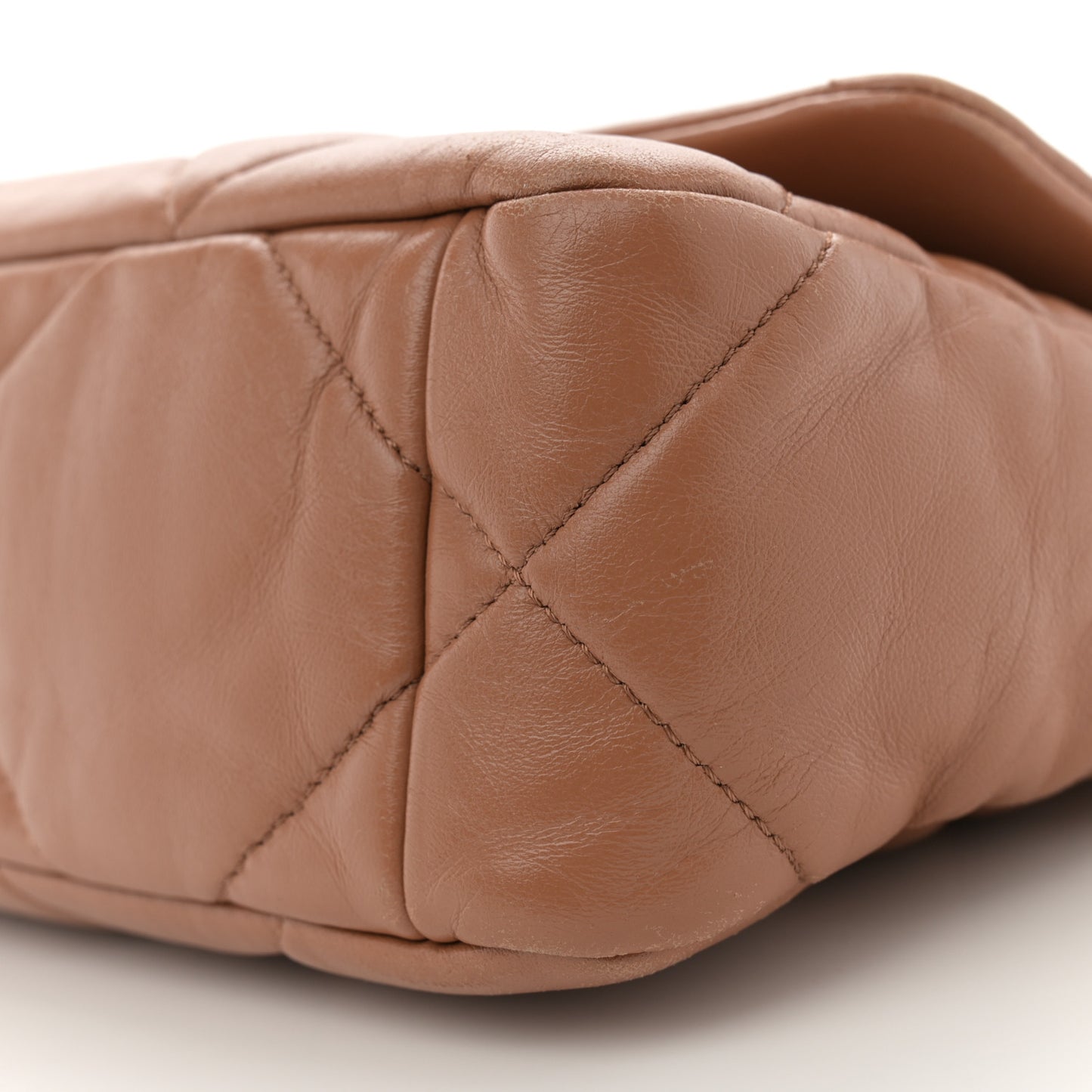 Lambskin Quilted Medium Chanel 19 Flap Brown