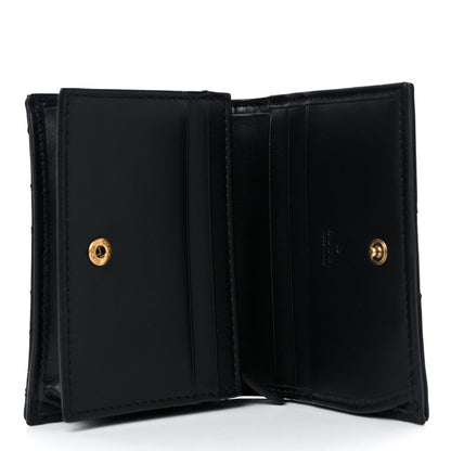 Gucci Calfskin Matelasse GG Marmont Card Case Wallet Black 5 of 10
