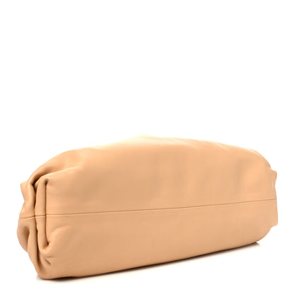 Bottega Veneta Smooth Butter Calf The Pouch Oversized Clutch Almond 4 of 12