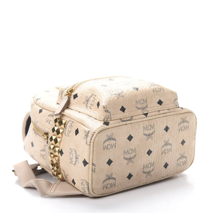 MCM Visetos Side Stud Mini Stark Backpack Beige 3 of 10