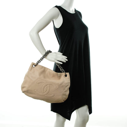 Chanel Lambskin Small Soft and Chain Hobo Beige 2 of 7