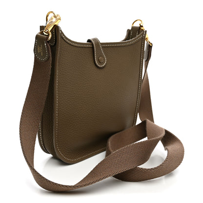Hermes Taurillon Clemence Evelyne TPM Etoupe 3 of 10