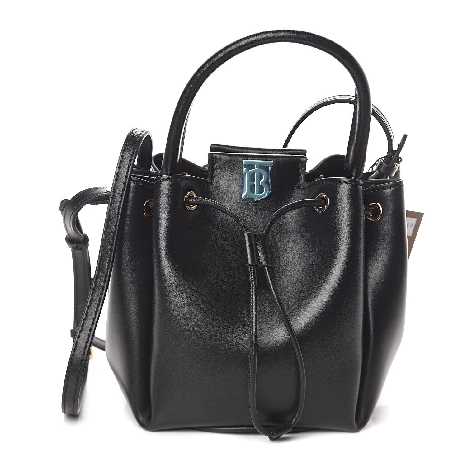 Burberry Calfskin Monogram Motif TB Bucket Black 1 of 7