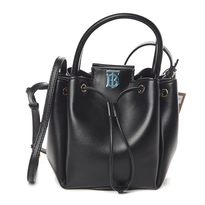 Burberry Calfskin Monogram Motif TB Bucket Black 1 of 7