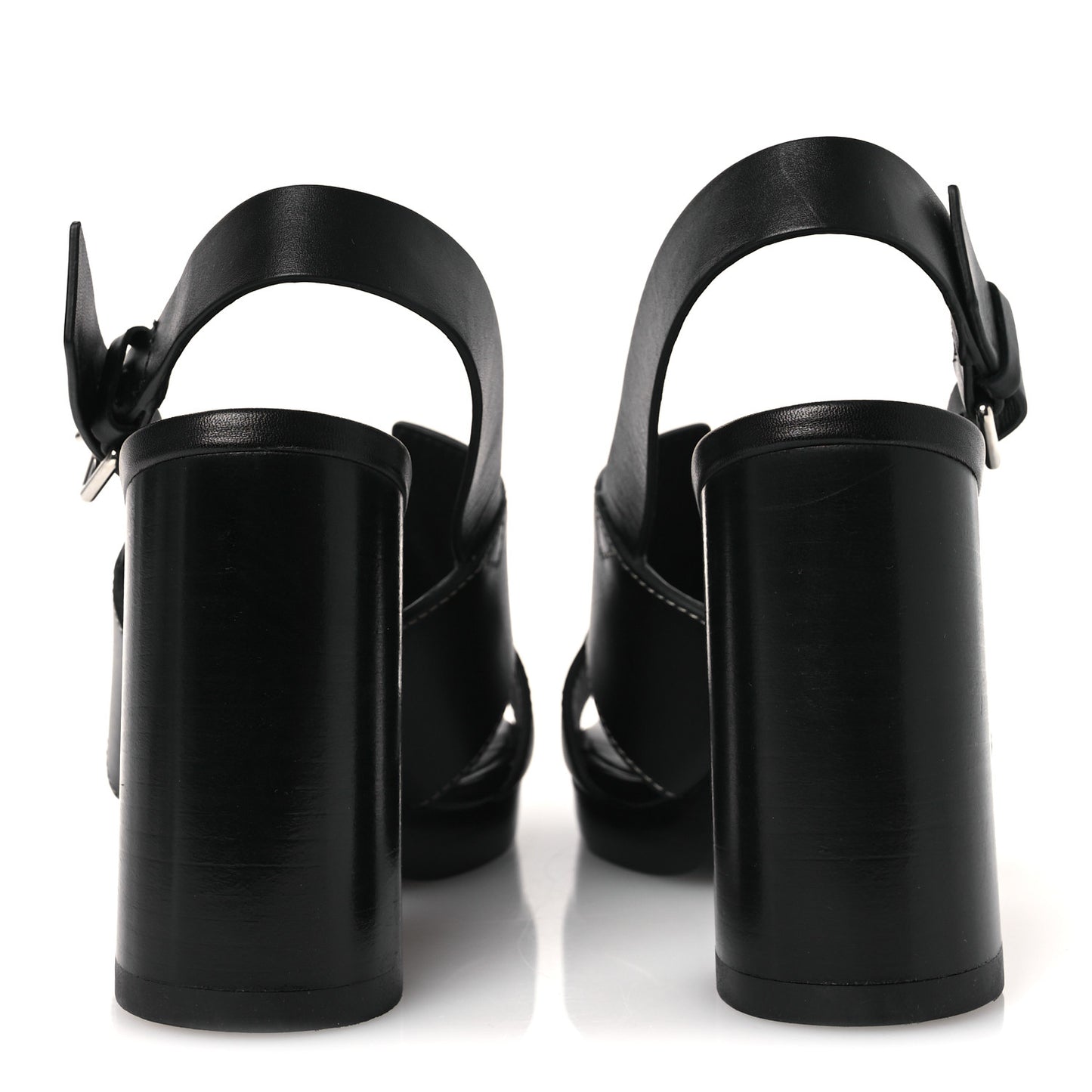 Calfskin Eris 90 Sandals 37 Black