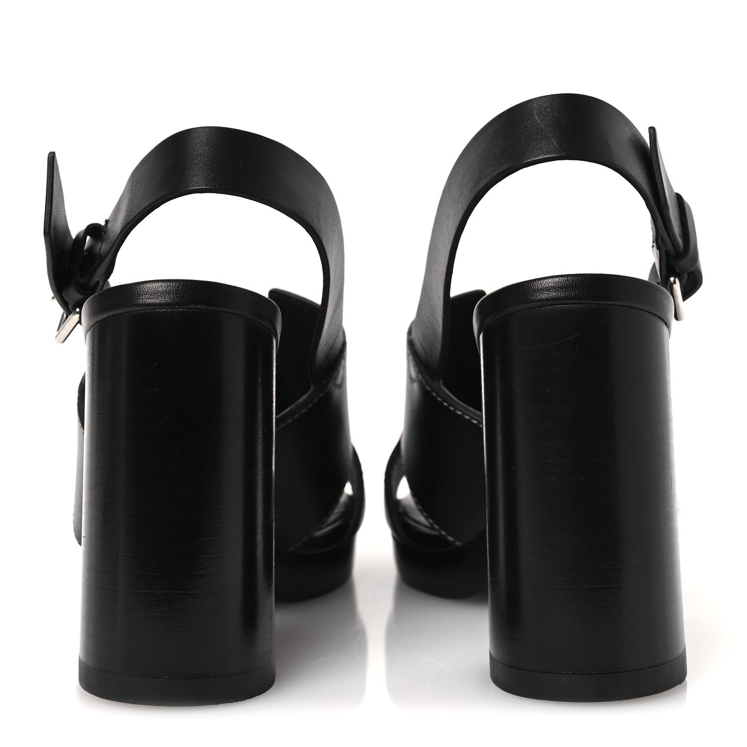 Hermes Calfskin Eris 90 Sandals 37 Black 6 of 12