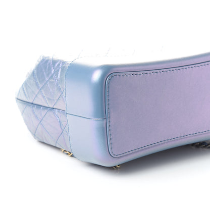 Chanel Iridescent Lambskin Calfskin Quilted Gabrielle Backpack Light Purple 5 of 9