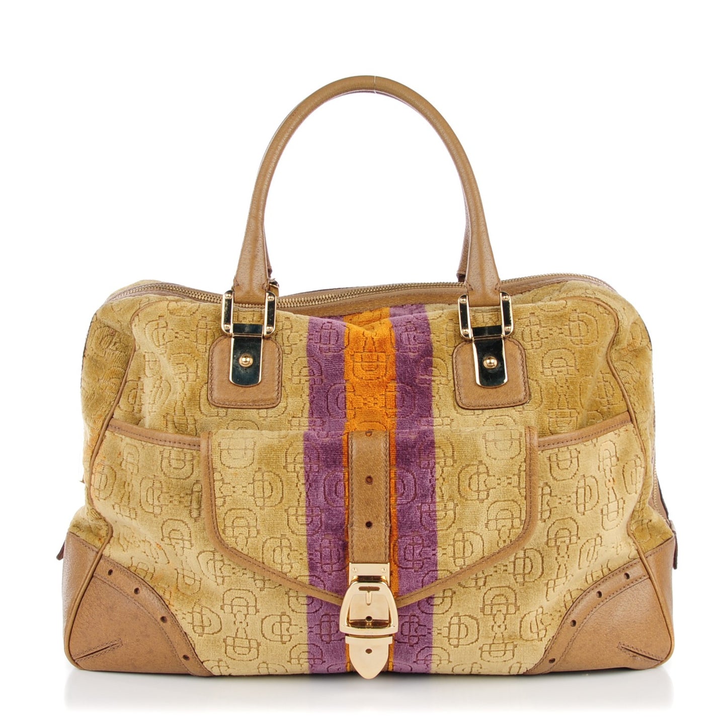 Velour Glam Tote Brown