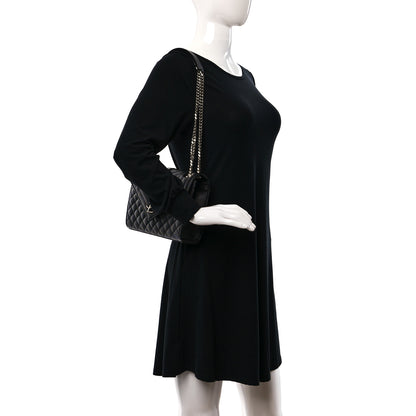 Saint Laurent Grain De Poudre Textured Mixed Matelasse Triquilt Medium Monogram Satchel Black 3 of 8