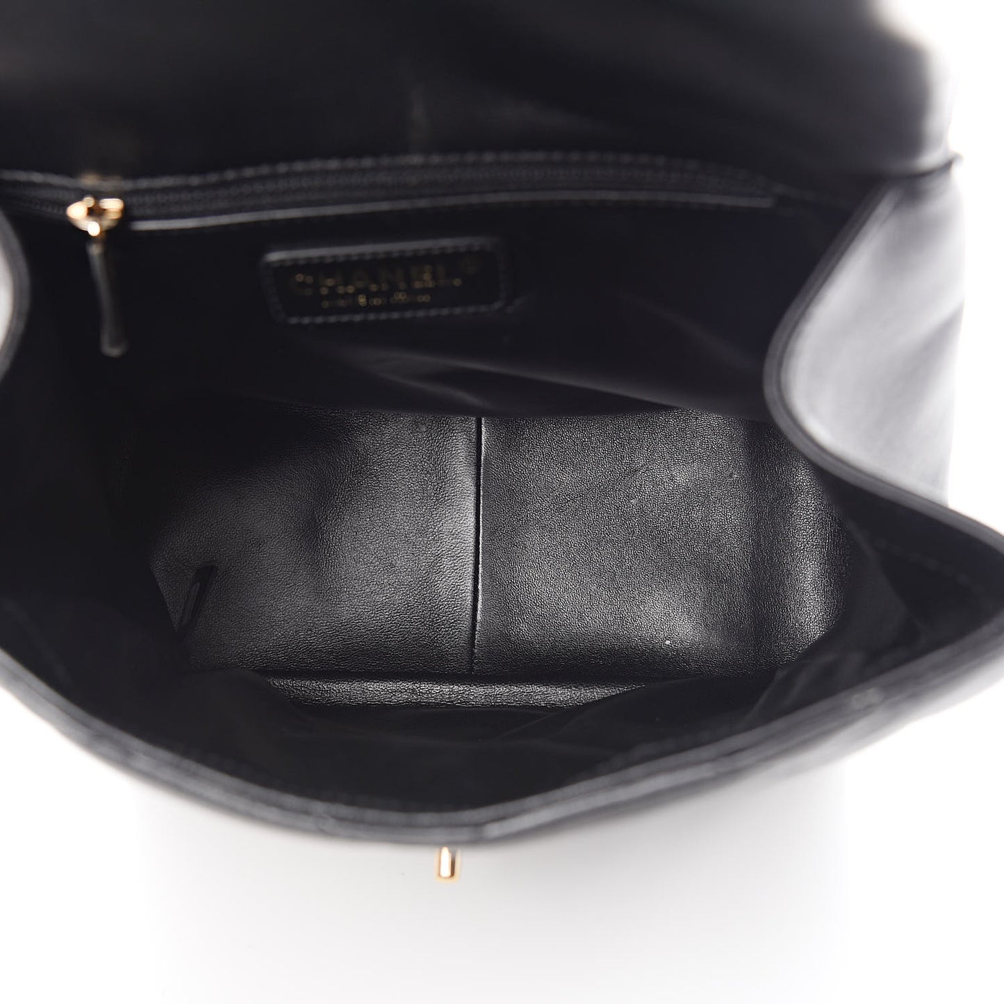 Lambskin Quilted Chain Backpack Black