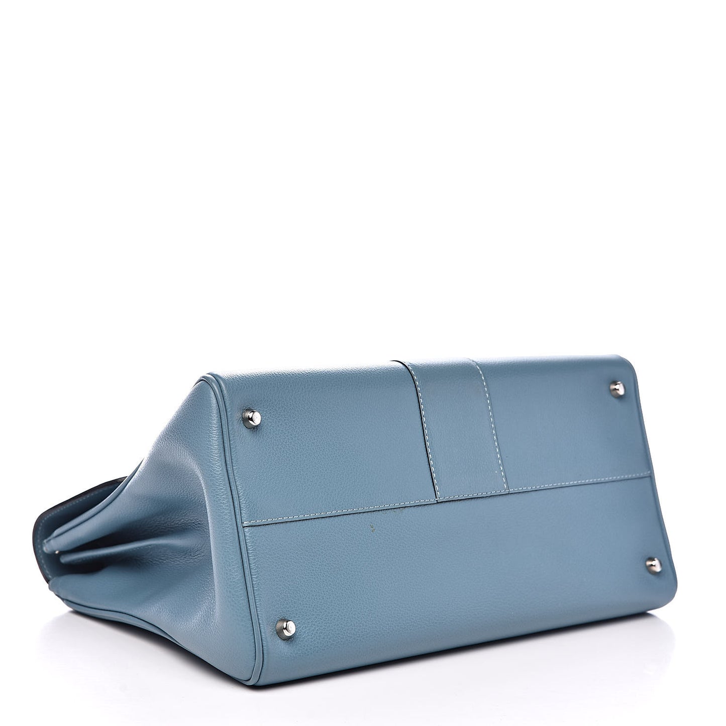 Calfskin MM Brillant Satchel Blue