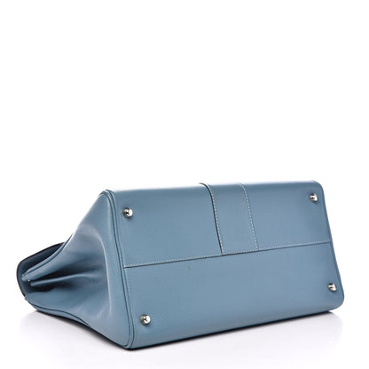 Delvaux Calfskin MM Brillant Satchel Blue 4 of 13