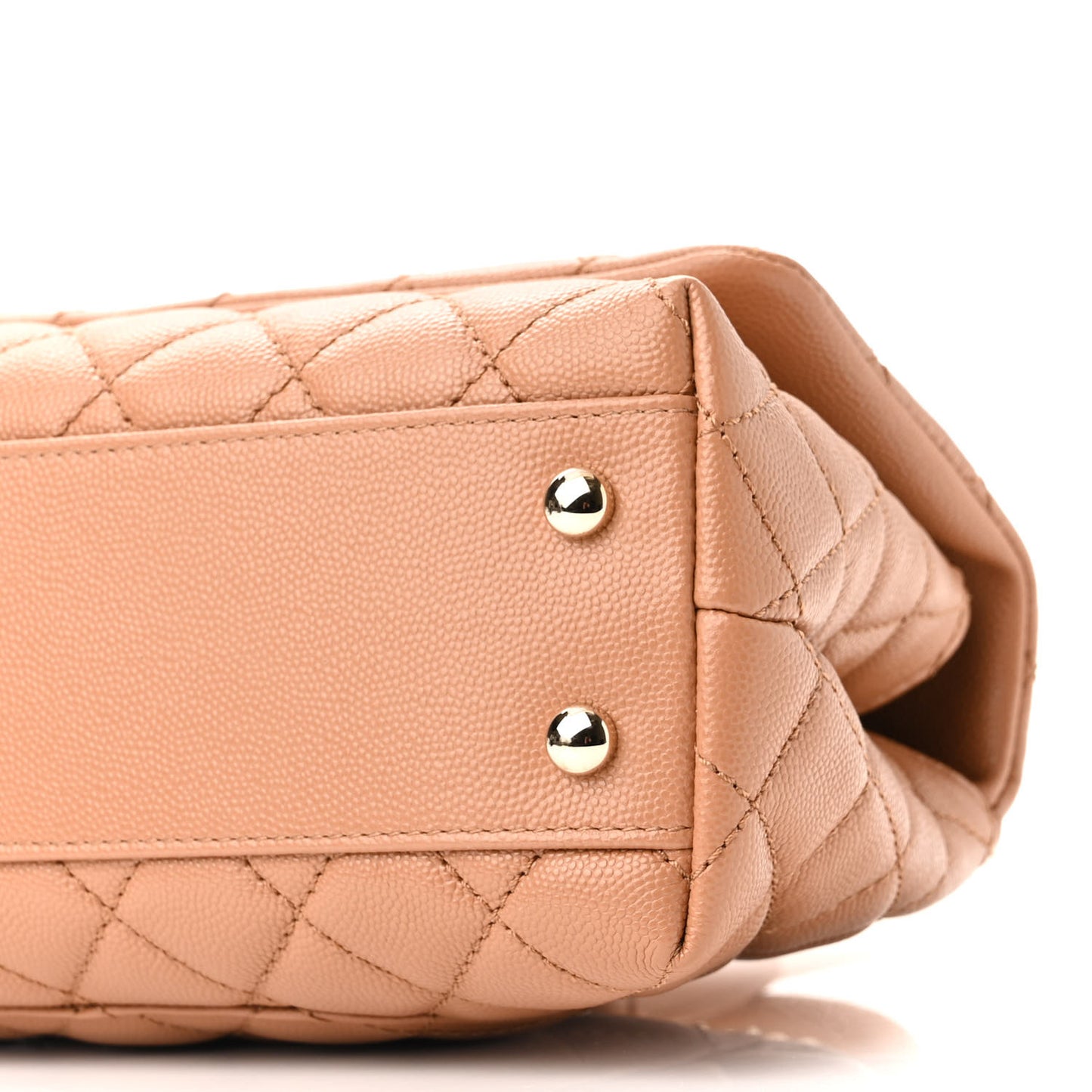 Caviar Quilted Lizard Embossed Mini Coco Handle Flap Brown