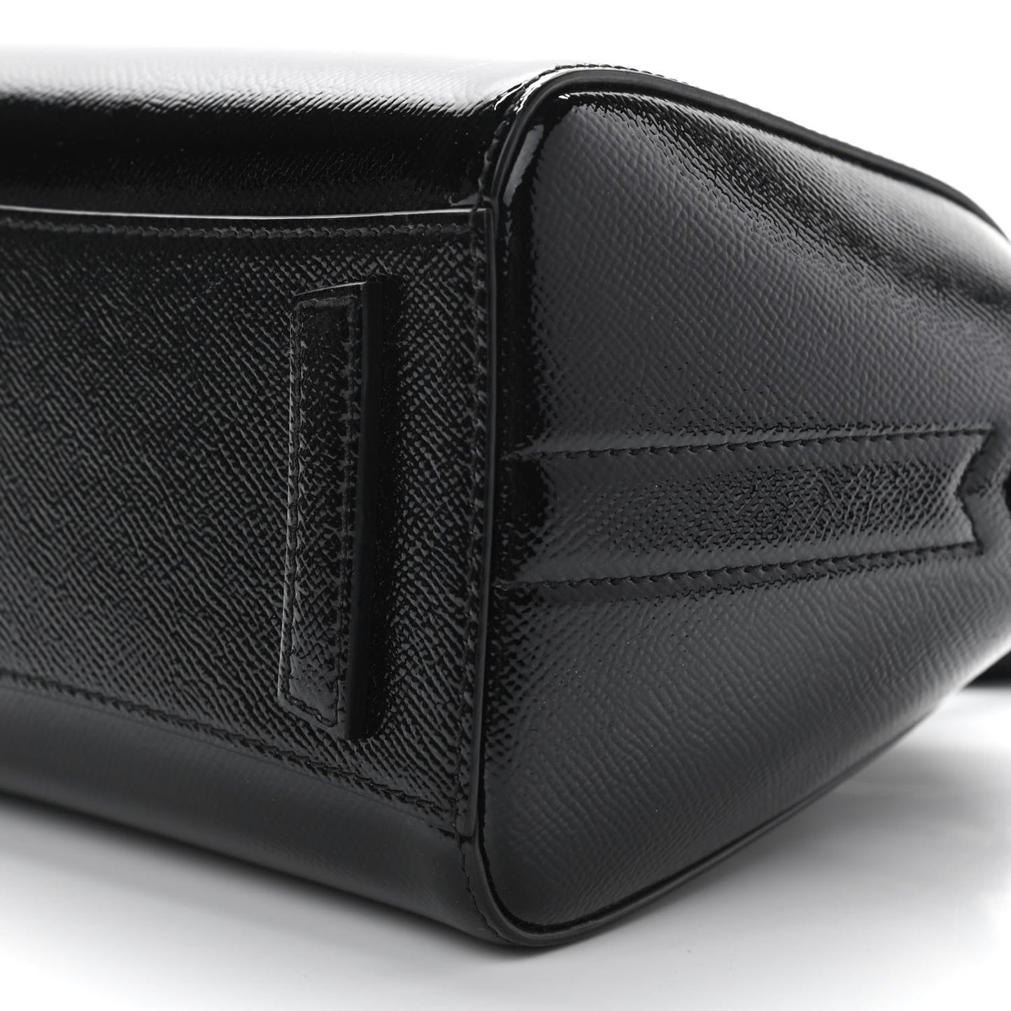 Textured Patent Calfskin Mini Antigona Black