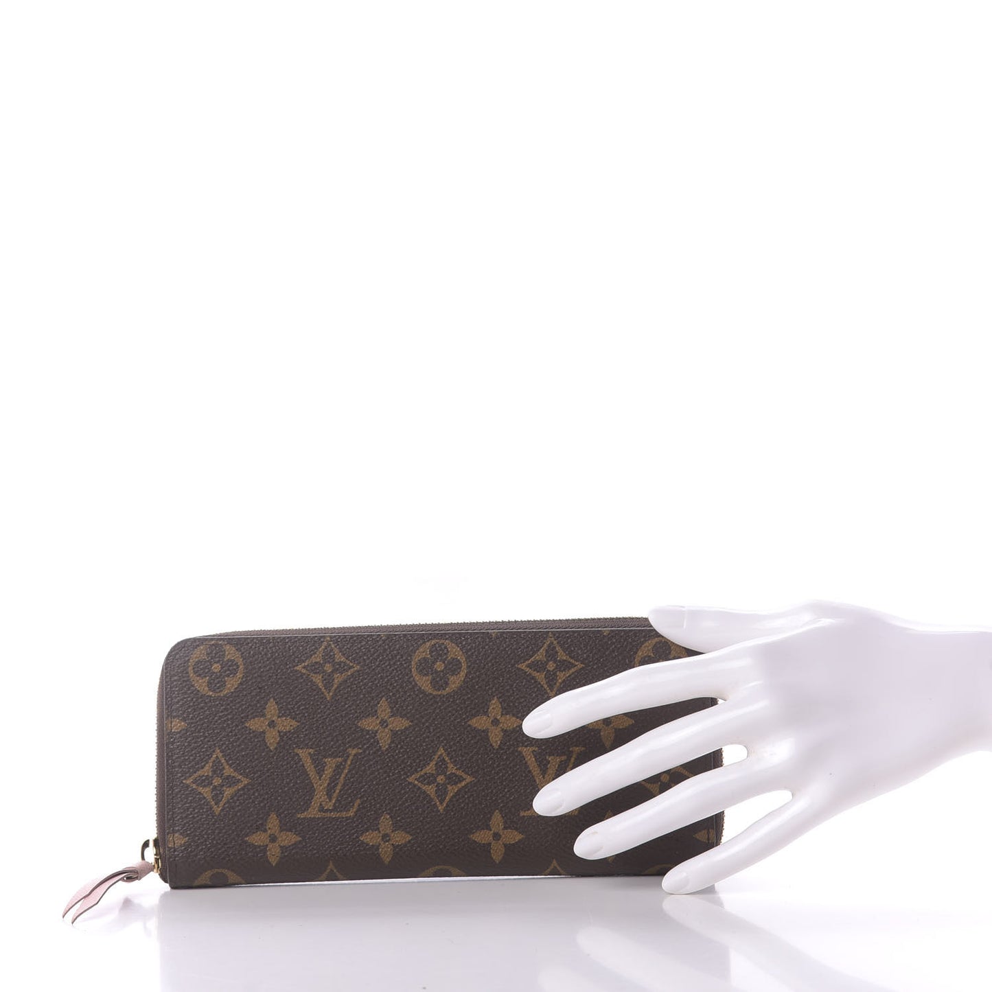 Monogram Clemence Wallet Rose Ballerine