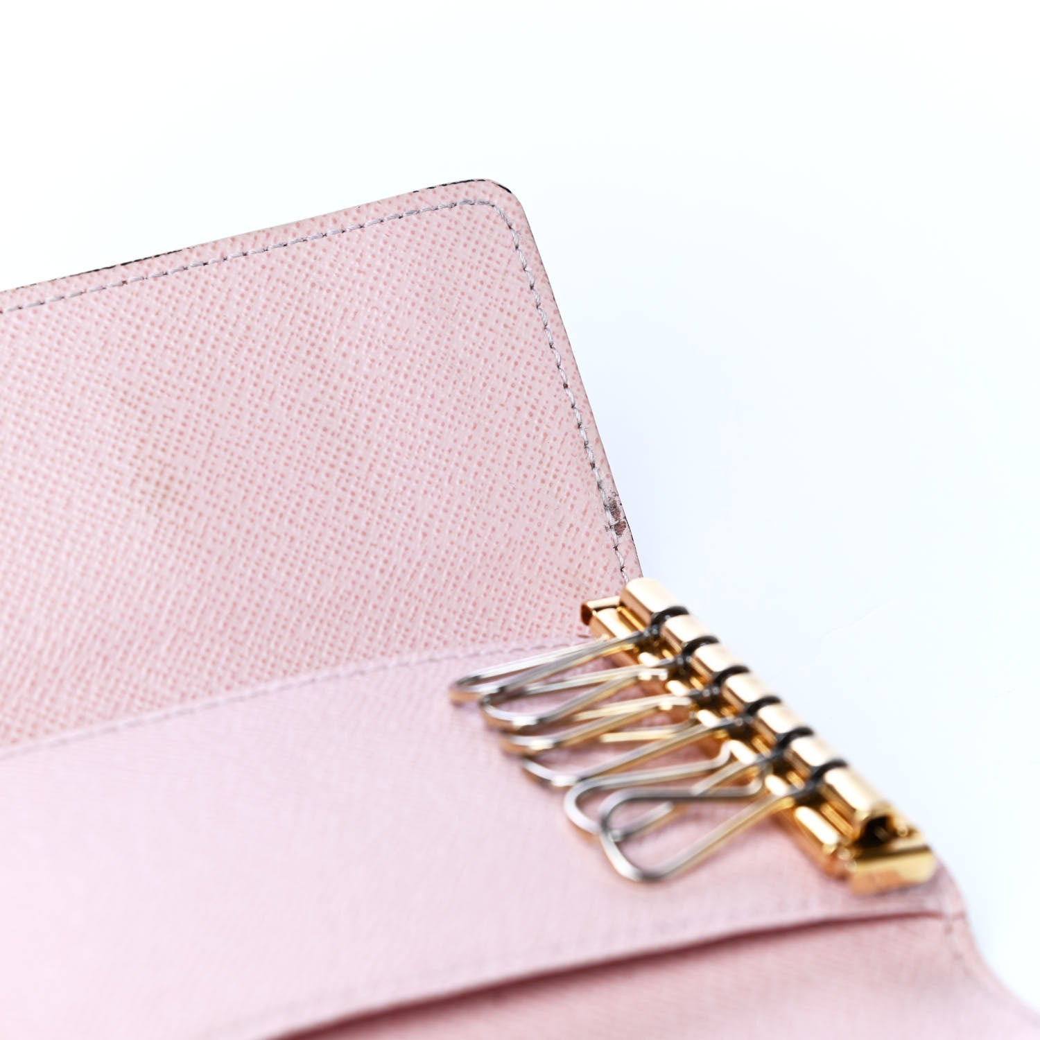Louis Vuitton Damier Ebene Multicles 6 Key Holder Rose Ballerine 5 of 5