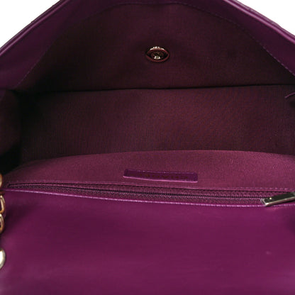 Chanel Crumpled Calfskin Medium Chain All Over Flap Purple 6 of 11